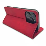 Smart Suede Red Wallet Case for Xiaomi Redmi 15C 4G/5G EU, Premium Folio