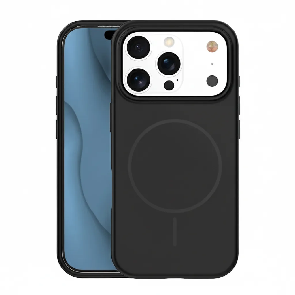 DF-ACC-CASE-0088-01 Silicone MagSafe Thin Case for iPhone 17 Pro Max, Matte Black, 6.9″
