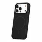 Silicone MagSafe Thin Case for iPhone 17 Pro Max, Matte Black, 6.9″