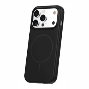 Silicone MagSafe Thin Case for iPhone 17 Pro Max, Matte Black, 6.9″