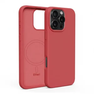 Etteri MagSafe Silicone Case for iPhone 16 Pro Max, Raspberry Pink