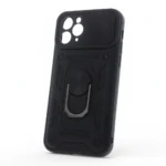 Rugged Defender Slide Case for Samsung Galaxy A32 4G, Black, Kickstand