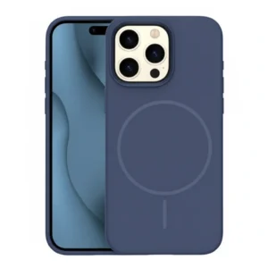 Deep Blue MagSafe Silicone Case for iPhone 15 Pro Max 6.7"