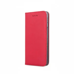 Smart Magnet Red Leather Flip Case for Realme 14x 5G/C75, Wallet Style