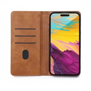 Samsung Galaxy A56 5G Smart Seam Wallet Case, Brown PU Leather