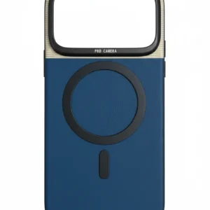 Blue and Brown MagSafe Retro Camera Case for iPhone 17 Pro Max