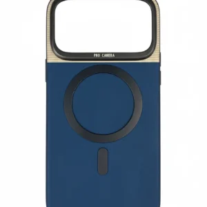 Blue and Brown MagSafe Retro Camera Case for iPhone 17 Pro Max