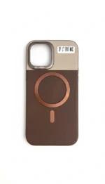 Brown Leather-Style MagSafe Case with Lens Protector for iPhone 17 Pro Max