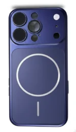 Blue Pro-Style MagSafe Case for iPhone 16 Pro/Pro Max, Apple Logo