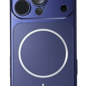 Blue Pro-Style MagSafe Case for iPhone 16 Pro/Pro Max, Apple Logo
