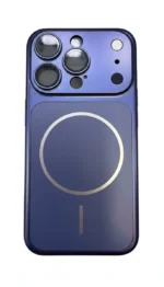Blue Pro-Style MagSafe Case for iPhone 16 Pro/Pro Max, Apple Logo