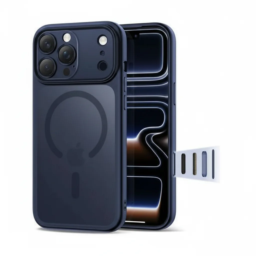 DF-ACC-CASE-0194-01 iPhone 15 Pro MagSafe Case – Deep Navy Blue, Full Body Protection