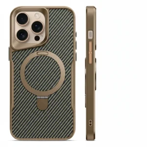 Desert Gold Carbon Fiber MagSafe Phone Case iPhone 17 Pro Max