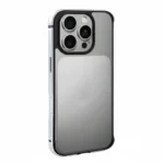Rixus Crash Guard Case Silver for iPhone 17 Pro Max – Metal Bumper