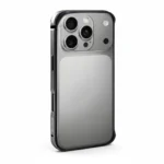 Rixus Crash Guard Metallic Bumper Case for iPhone 17 Pro Max Black