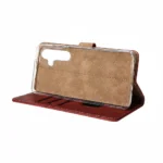 Rixus Vintage Red Folio Wallet Case for Samsung Galaxy A14 5G