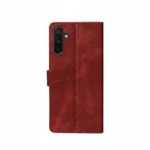 Rixus Vintage Red Folio Wallet Case for Samsung Galaxy A14 5G