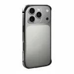 Rixus Crash Guard Metal Bumper Case for iPhone 17 Pro Black