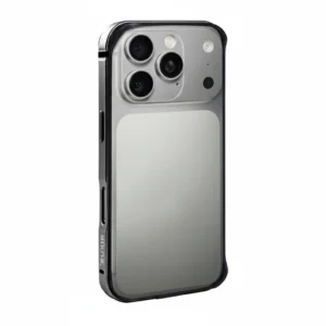Rixus Crash Guard Metal Bumper Case for iPhone 17 Pro Black