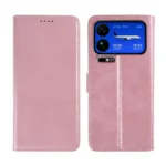Rixus Pink Bookcase for Xiaomi 17 Pro Max – PU Leather Flip Wallet Case
