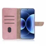 Rixus Pink Bookcase for Xiaomi 17 Pro Max – PU Leather Flip Wallet Case