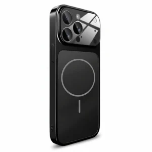 iPhone 17 Pro Max Matte Glass MagSafe Case with Full Lens Protection, Black