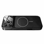 iPhone 15 Pro Max MagSafe Glass Battery Case – Matte Black, Full Protection