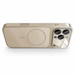 iPhone 14 Pro Max MagSafe Matte Glass Case – Gold, Lens Protector