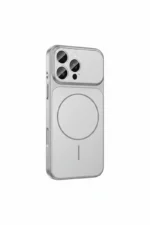 iPhone 17 Pro Max Silver Glass Matte Magsafe Case with Camera Protection