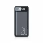 ASPOR A396 PD 20000mAh Power Bank, 22.5W Fast Charge, Black