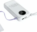 Dudao K13Pro 20000mAh Power Bank, 22.5W, USB-C/Lightning, LED Display, White