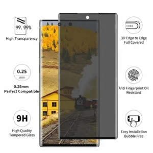 Samsung Galaxy S22+ Privacy Screen Protector 9H Tempered Glass, Anti-Glare