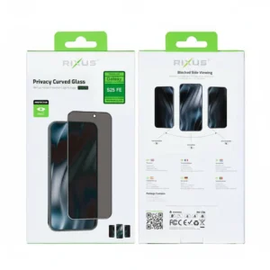 Rixus Privacy Full Curved Edge Tempered Glass for Galaxy S25 FE & A57