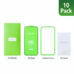 Rixus 10-Pack Curved Edge Tempered Glass for iPhone 17 Pro Max