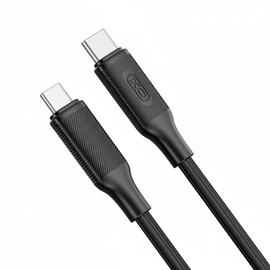 DF-PRT-FLEX-0002-01 XO NB-Q265B USB-C to USB-C PD 60W Silicone Cable, 1m, Black