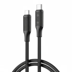 XO NB-Q265B USB-C to USB-C PD 60W Silicone Cable, 1m, Black