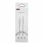 XO 60W PD USB-C to USB-C Cable, 1m, White – Fast Charging & Data