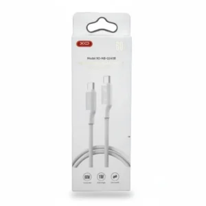 XO 60W PD USB-C to USB-C Cable, 1m, White – Fast Charging & Data