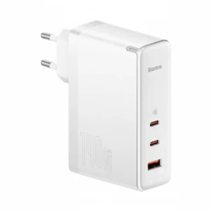 Baseus GaN5 Pro 140W 3-Port Fast Charger with 240W USB-C Cable, White