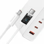 Baseus GaN5 Pro 140W 3-Port Fast Charger with 240W USB-C Cable, White