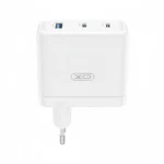 XO 100W GaN 3-Port USB-C Wall Charger, Fast Charging, White