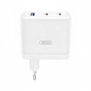 XO 100W GaN 3-Port USB-C Wall Charger, Fast Charging, White