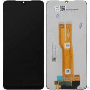 LCD replacement screen for Samsung Galaxy A07 A075 4G in black, compatible, high resolution, front view