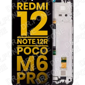 LCD Assembly With Frame Compatible For Xiaomi Redmi 12 4G / Redmi 12 5G /Redmi Note 12R / Poco M6 Pro (Refurbished) (All Colors)