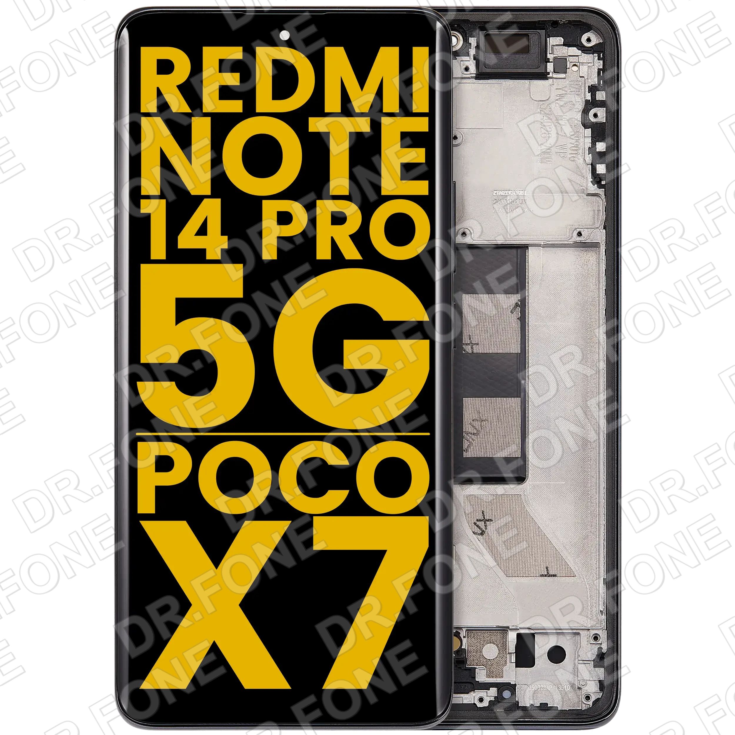 OLED Assembly With Frame For Xiaomi Redmi Note 14 Pro 5G / Xiaomi Poco X7 (Refurbished) (Midnight Black) OLED Assembly With Frame For Xiaomi Redmi Note 14 Pro 5G / Xiaomi Poco X7 (Refurbished) (Midnight Black) - Image 1
