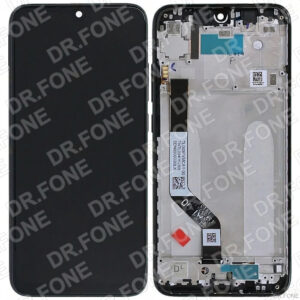 LCD Display with Frame for Xiaomi Redmi Note 7, 7S, 7 Pro in black, replacement screen assembly