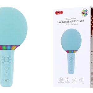 XO-BE50 wireless microphone for karaoke, portable Bluetooth mic, lightweight design, ideal for parties and home entertainment