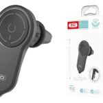 XO C62 3-in-1 car air outlet holder with magnetic suction, safety hammer, and seat belt cutter