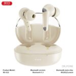G22 Meow Star Dual Mic ANC+ENC TWS Bluetooth 5.3 Earphones, transparent case, 9h battery, black and beige