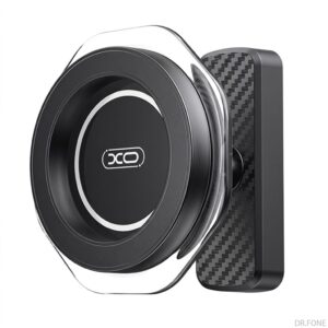 XO MagSafe Golf Cart Phone Mount with strong magnets, carbon fiber texture, 360° adjustable for iPhone 12-15 on golf carts